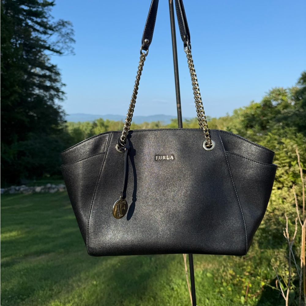 Furla Julia Tulip Chain Tote Purse Bag